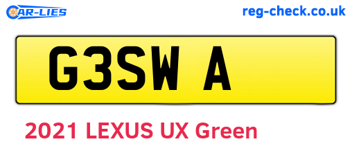 G3SWA are the vehicle registration plates.