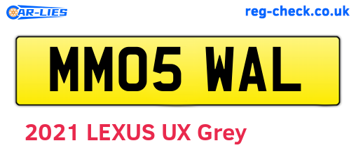 MM05WAL are the vehicle registration plates.
