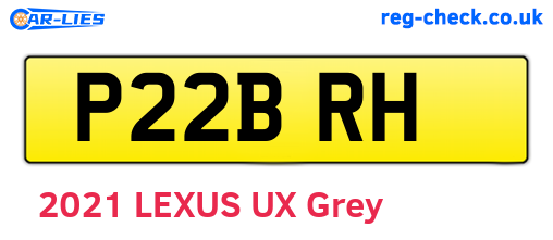 P22BRH are the vehicle registration plates.