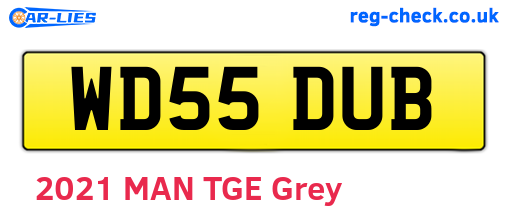 WD55DUB are the vehicle registration plates.