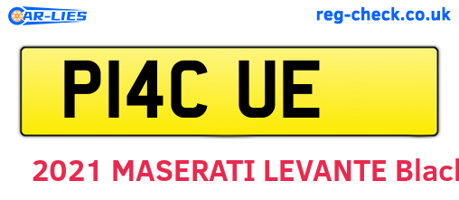 P14CUE are the vehicle registration plates.