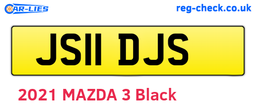 JS11DJS are the vehicle registration plates.