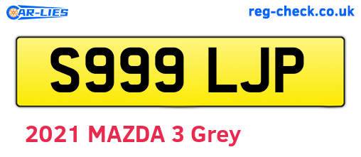 S999LJP are the vehicle registration plates.