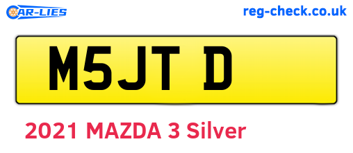 M5JTD are the vehicle registration plates.