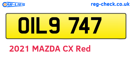 OIL9747 are the vehicle registration plates.
