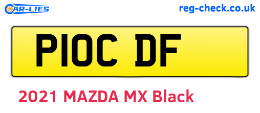 P10CDF are the vehicle registration plates.