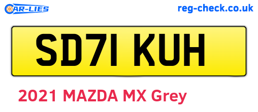 SD71KUH are the vehicle registration plates.