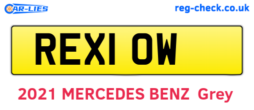 REX10W are the vehicle registration plates.