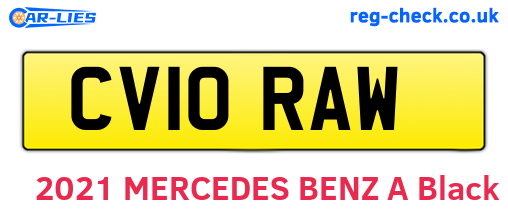 CV10RAW are the vehicle registration plates.