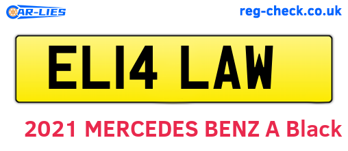EL14LAW are the vehicle registration plates.