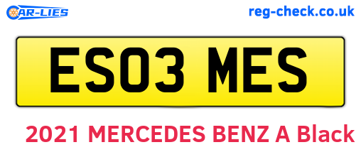 ES03MES are the vehicle registration plates.