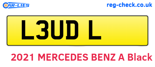 L3UDL are the vehicle registration plates.
