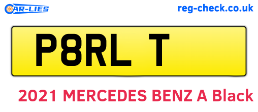 P8RLT are the vehicle registration plates.
