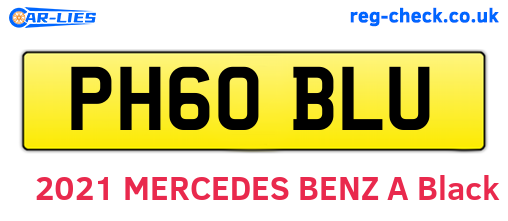 PH60BLU are the vehicle registration plates.