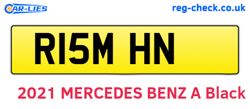 R15MHN are the vehicle registration plates.