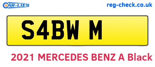 S4BWM are the vehicle registration plates.