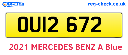 OUI2672 are the vehicle registration plates.