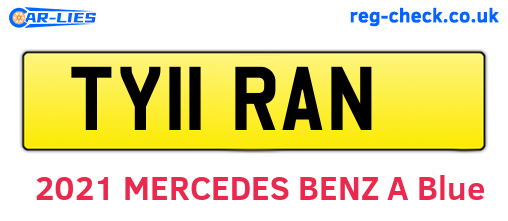 TY11RAN are the vehicle registration plates.