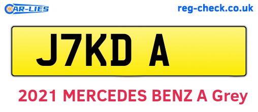 J7KDA are the vehicle registration plates.