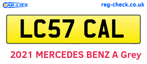 LC57CAL are the vehicle registration plates.