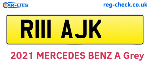 R111AJK are the vehicle registration plates.