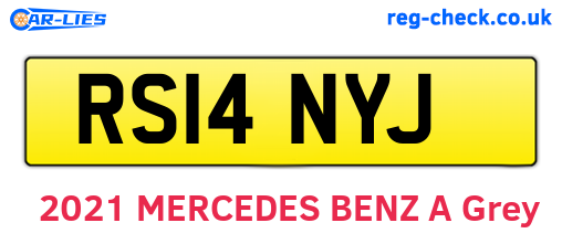 RS14NYJ are the vehicle registration plates.