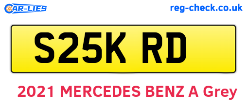S25KRD are the vehicle registration plates.