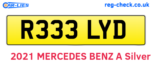 R333LYD are the vehicle registration plates.