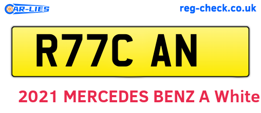 R77CAN are the vehicle registration plates.