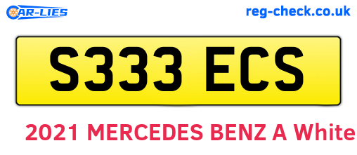 S333ECS are the vehicle registration plates.