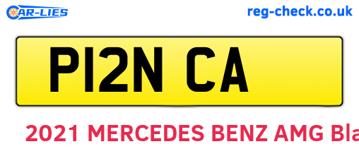 P12NCA are the vehicle registration plates.