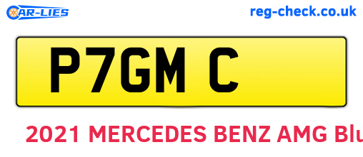 P7GMC are the vehicle registration plates.
