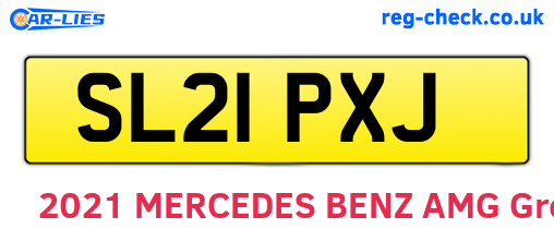 SL21PXJ are the vehicle registration plates.