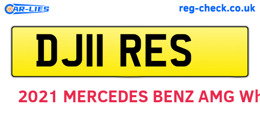 DJ11RES are the vehicle registration plates.