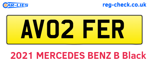AV02FER are the vehicle registration plates.
