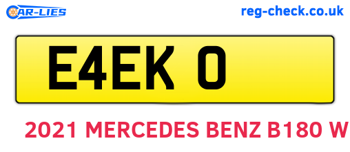 E4EKO are the vehicle registration plates.