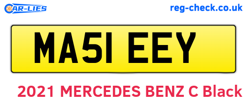 MA51EEY are the vehicle registration plates.