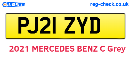 PJ21ZYD are the vehicle registration plates.