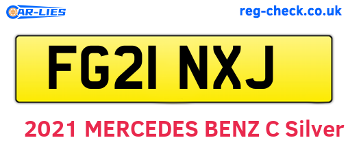 FG21NXJ are the vehicle registration plates.