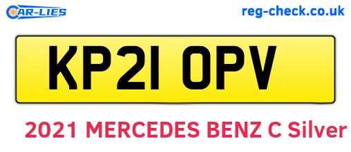 KP21OPV are the vehicle registration plates.