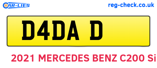 D4DAD are the vehicle registration plates.