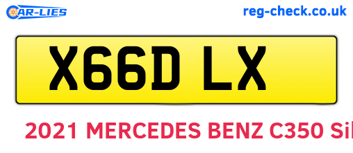X66DLX are the vehicle registration plates.