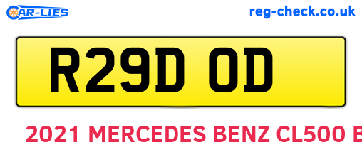 R29DOD are the vehicle registration plates.