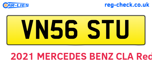 VN56STU are the vehicle registration plates.