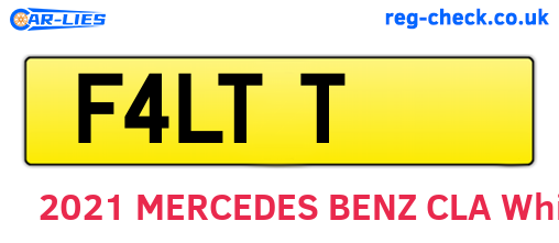 F4LTT are the vehicle registration plates.