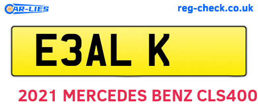 E3ALK are the vehicle registration plates.
