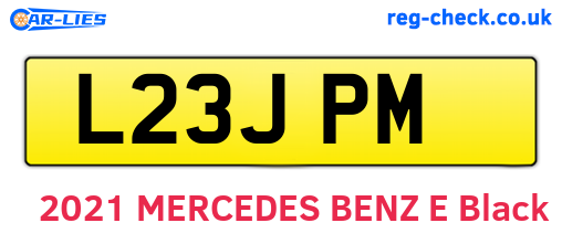 L23JPM are the vehicle registration plates.