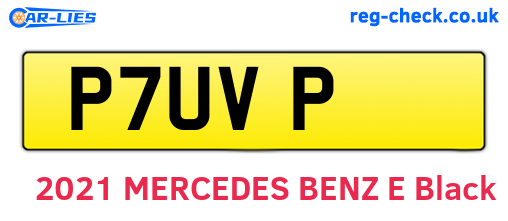 P7UVP are the vehicle registration plates.