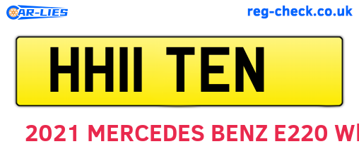 HH11TEN are the vehicle registration plates.