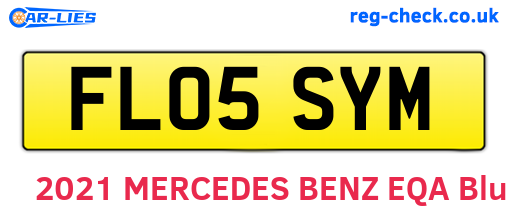 FL05SYM are the vehicle registration plates.